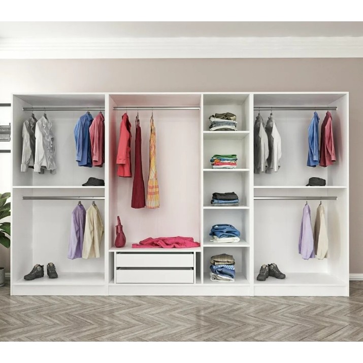 Шкаф Trendy Kale Plus 7814 White/Black 315x210x52cm GTR004902