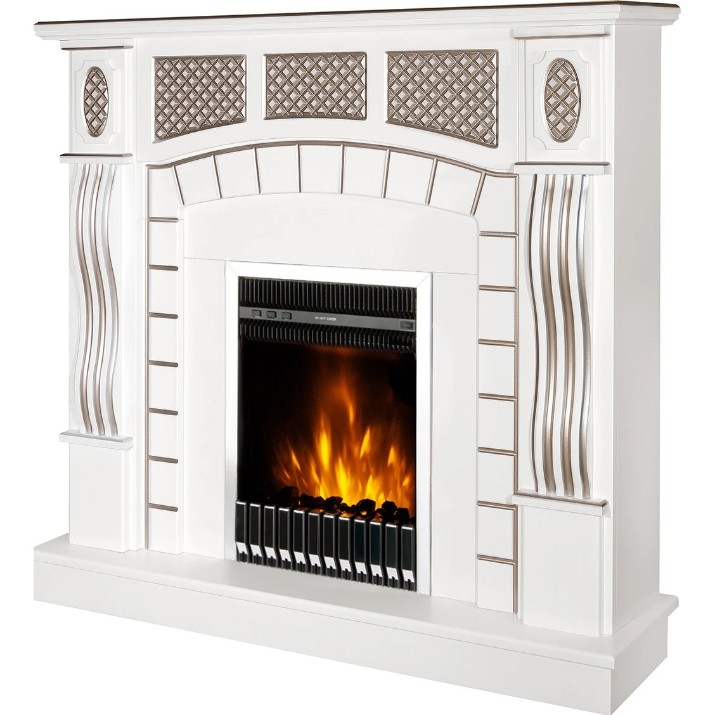 Șemineu electric Art Flame Amsterdam & Gala Silver White