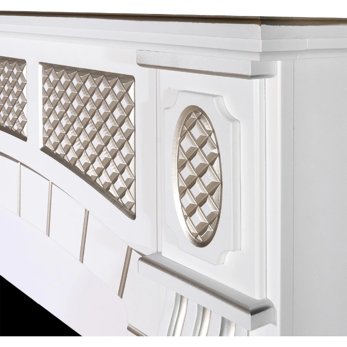 Șemineu electric Art Flame Amsterdam & Gala Silver White