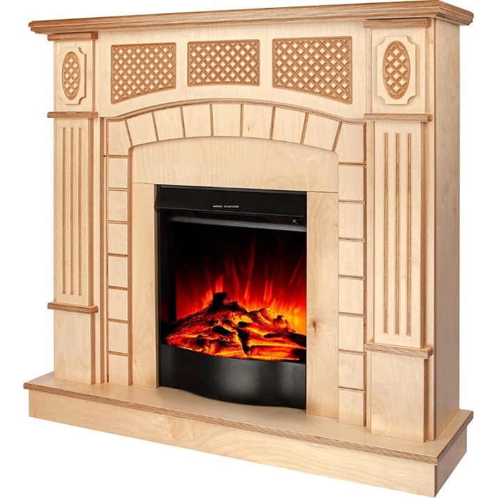 Электрокамин Art Flame Amsterdam Wood & Corsica Beige