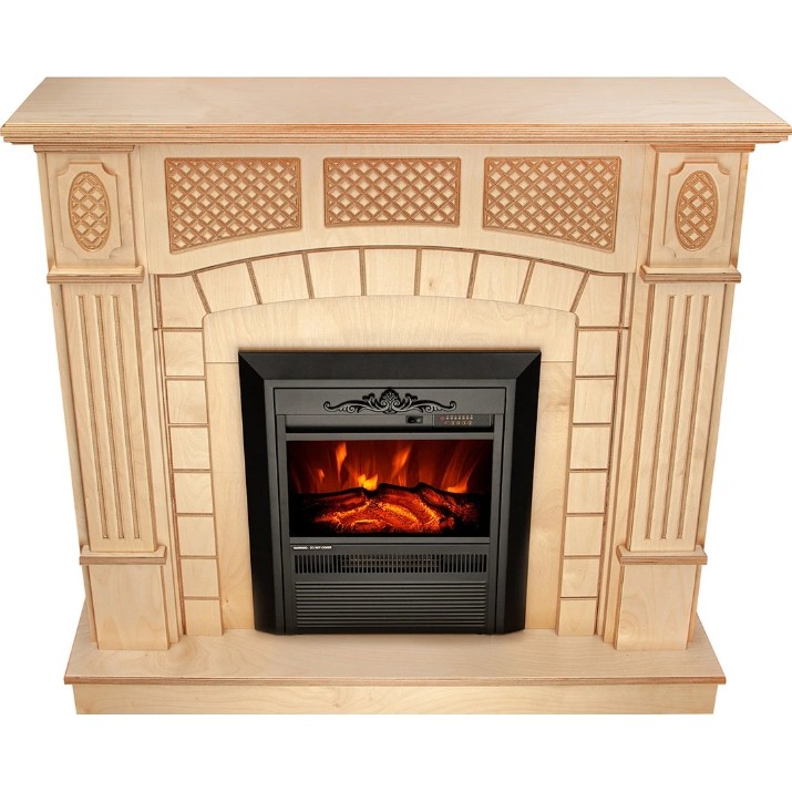 Șemineu electric Art Flame Amsterdam Wood & Cristina Beige
