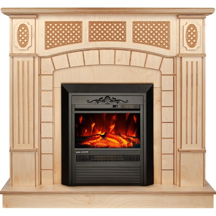 Șemineu electric Art Flame Amsterdam Wood & Cristina Beige