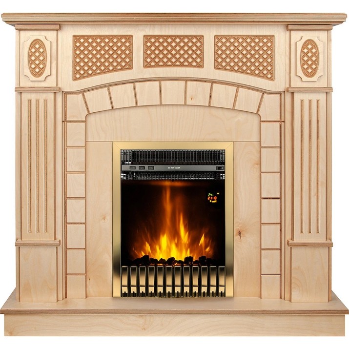Электрокамин Art Flame Amsterdam Wood & Gala Gold Beige