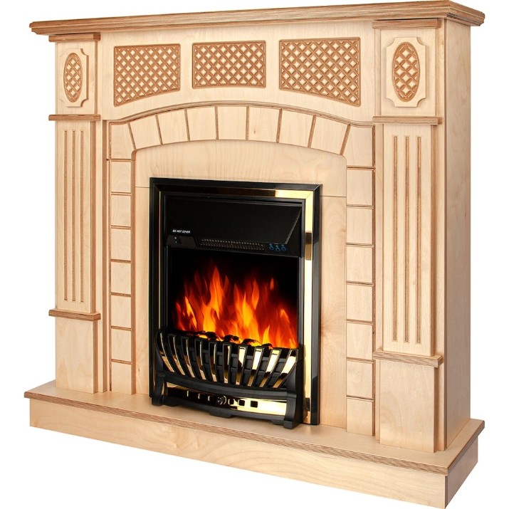 Электрокамин Art Flame Amsterdam Wood & Meridian Beige