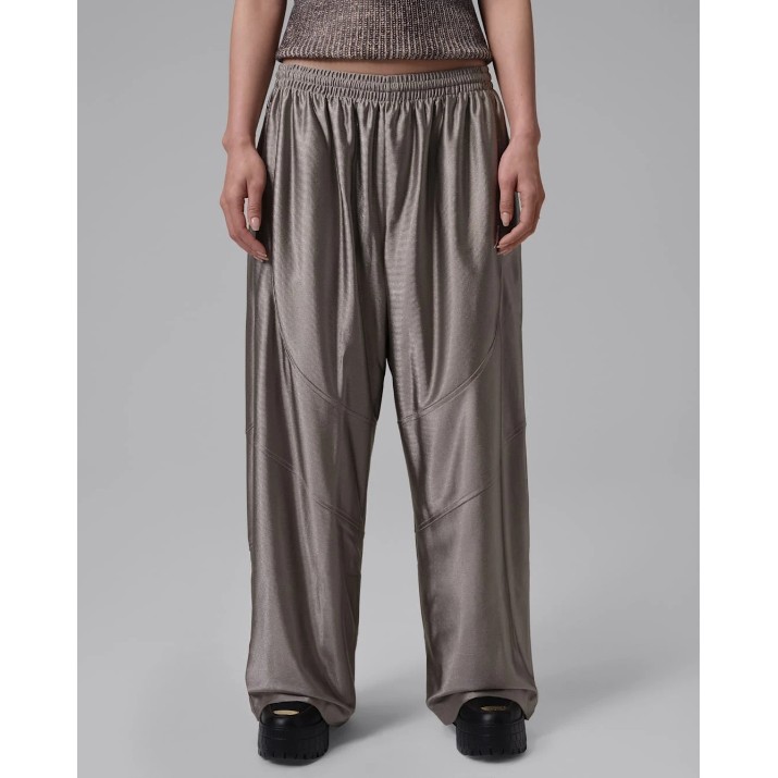 Pantaloni spotivi de dame Nike Jordan Brooklyn Tracksuit Bottoms Enigma Stone/White, s.S