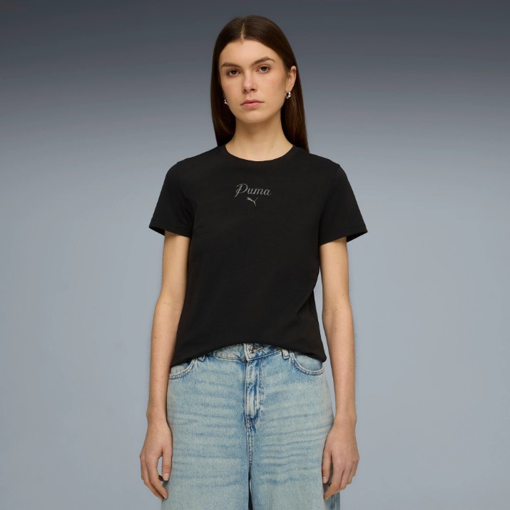Tricou de dame Puma Essentials Script Puma Black, s.XS