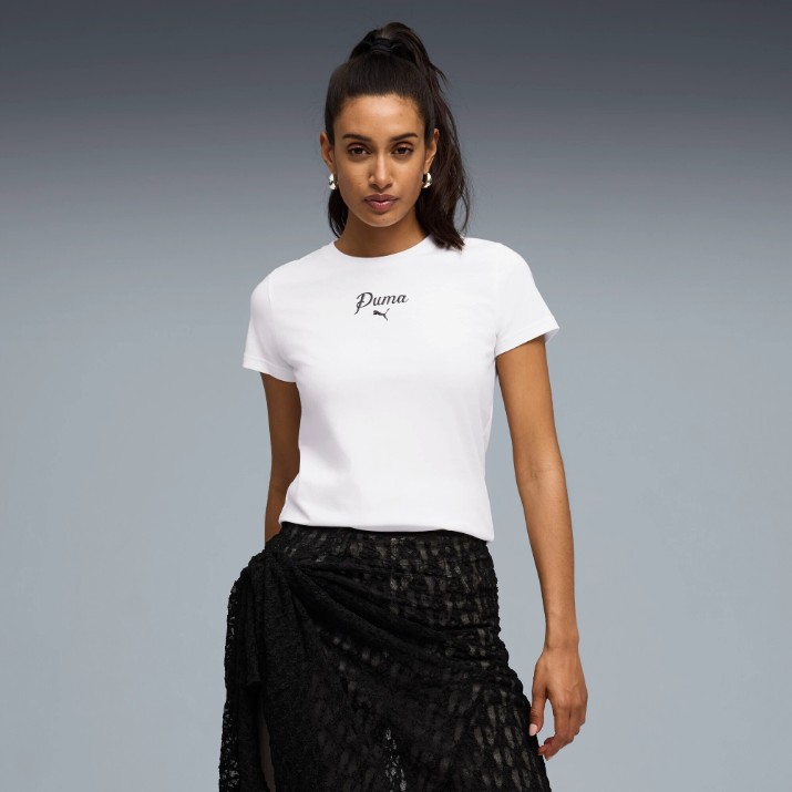 Tricou de dame Puma Essentials Script Puma White, s.XS