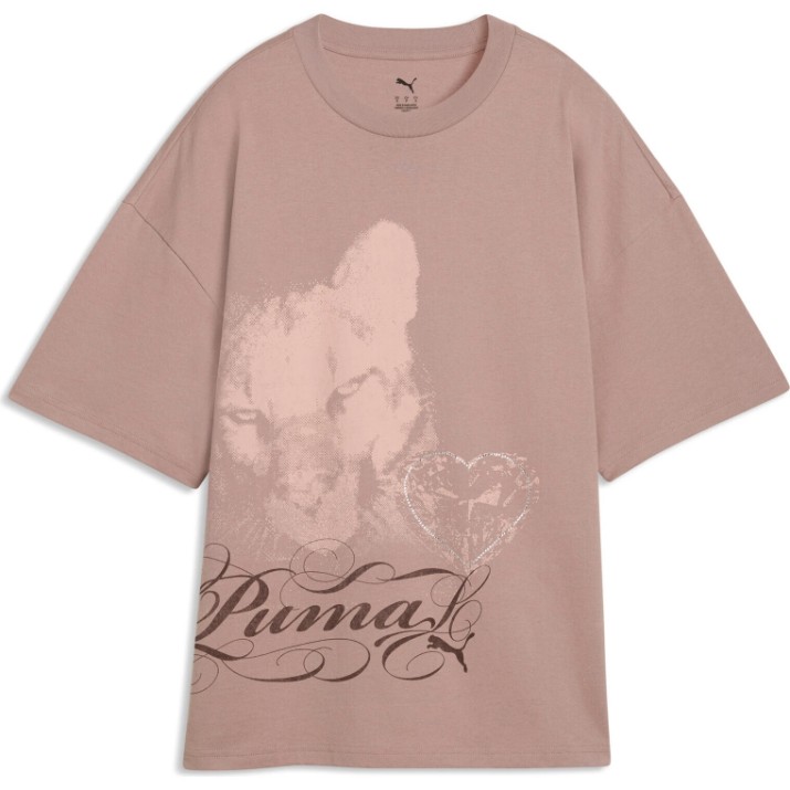 Женская футболка Puma Street Glam Oversize Sandstone, s.XL