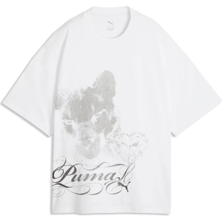 Tricou de dame Puma Street Glam Oversize Puma White, s.M