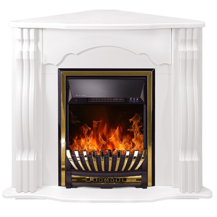 Șemineu electric Art Flame Clasic colt white & Meridian
