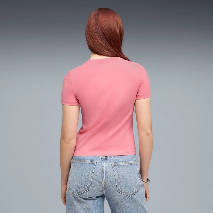 Tricou de dame Puma Wardrobe Ess Slim Wild Pink, s.XS