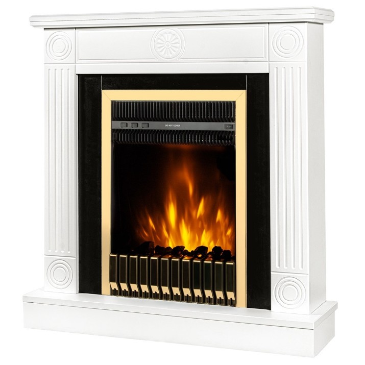 Электрокамин Art Flame Donald & Gala Gold White