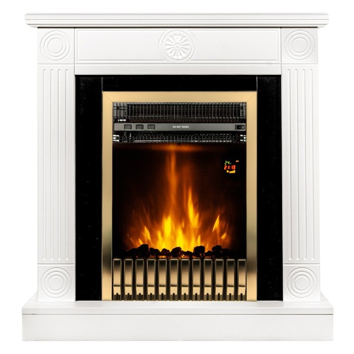 Электрокамин Art Flame Donald & Gala Gold White