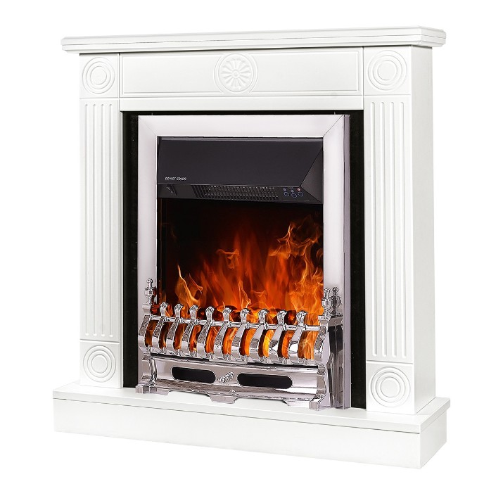 Электрокамин Art Flame Donald & Galileo Silver White