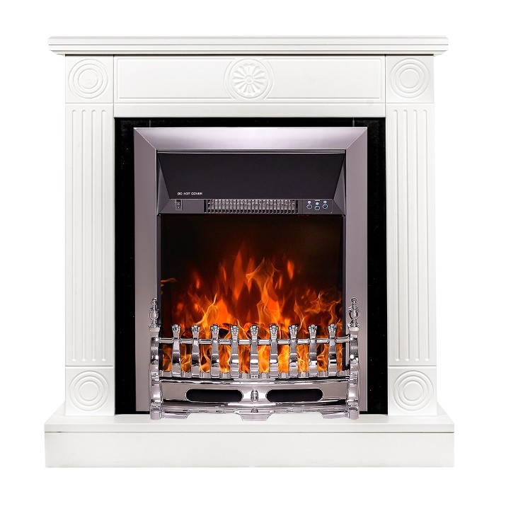 Электрокамин Art Flame Donald & Galileo Silver White