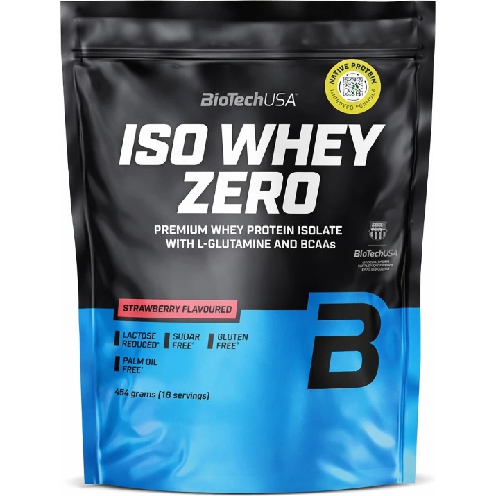 Proteină Biotech Iso Whey Zero Strawberry 454g