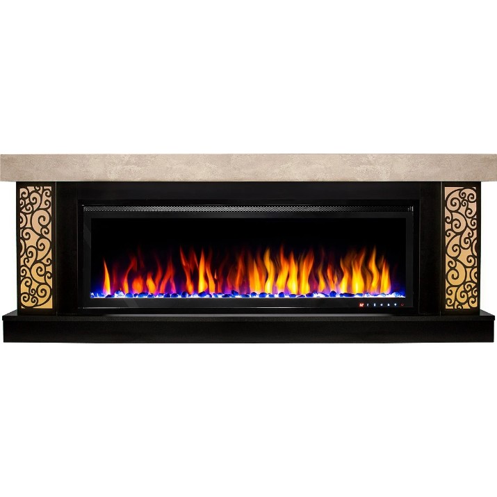 Șemineu electric Art Flame Galateea Maxi & Schubert 50 Beige/Black