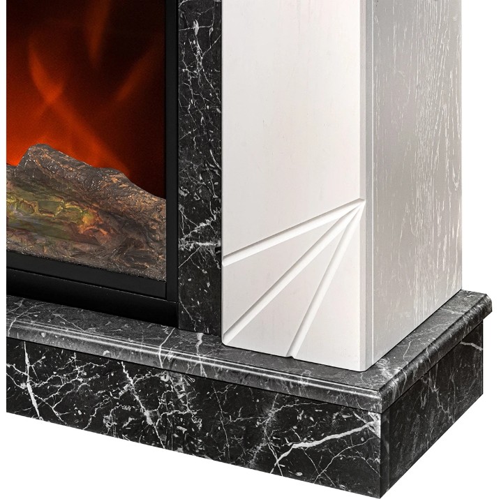 Șemineu electric Art Flame Madeira Lux & Lorance Ivory/Dark Gray