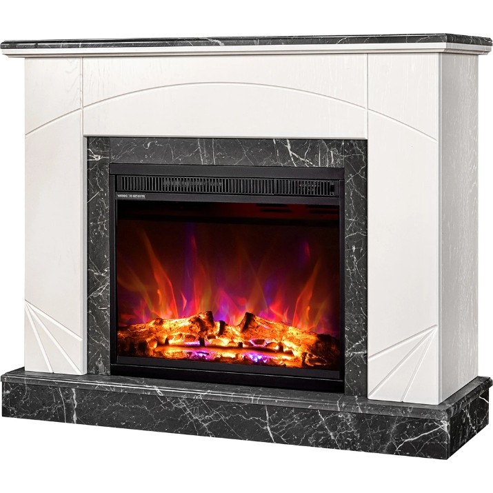 Șemineu electric Art Flame Madeira Lux & Lorance Ivory/Dark Gray