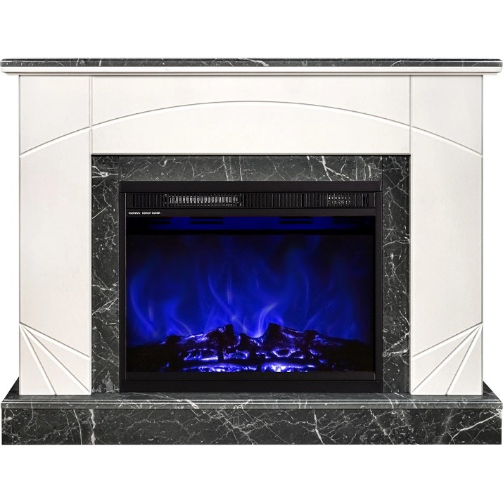 Șemineu electric Art Flame Madeira Lux & Lorance Ivory/Dark Gray