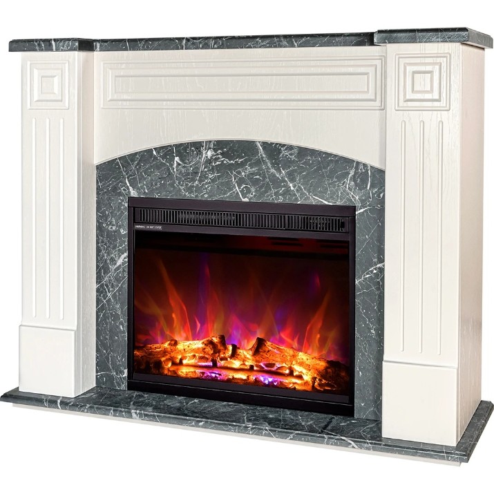 Электрокамин Art Flame Magnolia & Lorance Ivory/Dark Gray