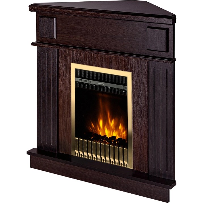 Șemineu electric Art Flame Marina colt wenge & Gala gold