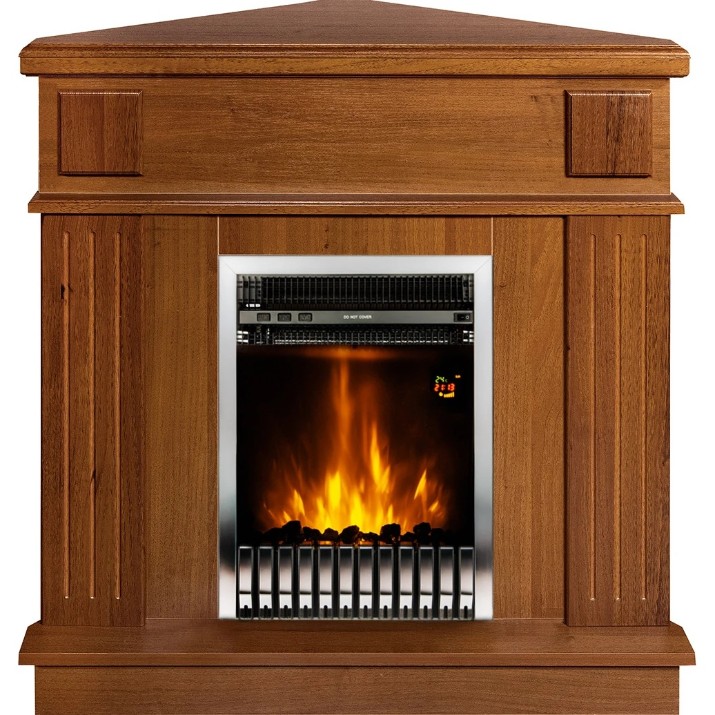 Șemineu electric Art Flame Marina colt nut & Gala silver