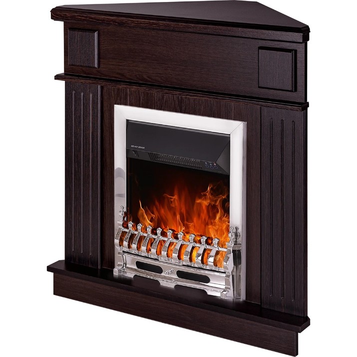 Șemineu electric Art Flame Marina colt wenge & Galileo silver