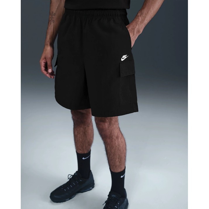Pantaloni scurți pentru bărbați Nike Sportswear Club Utility Black/White, s.M