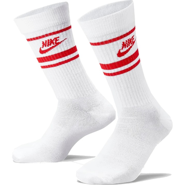 Мужские носки Nike Sportswear Dri-Fit Everyday Essential White/University Red, s.L