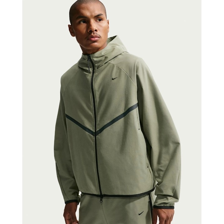 Jachetă pentru bărbați Nike Tech Shori Knit Full-Zip Silver Sage/Black, s.L