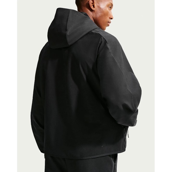 Jachetă pentru bărbați Nike Tech Shori Knit Full-Zip Windrunner Black/Black, s.M