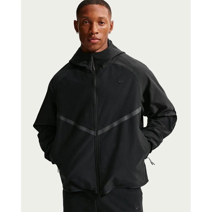 Jachetă pentru bărbați Nike Tech Shori Knit Full-Zip Windrunner Black/Black, s.XXL