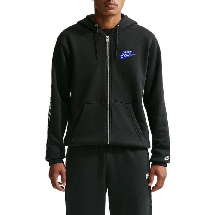 Hanorac pentru bărbați Nike Sportswear Club Black/White, s.M (IO9616-010)