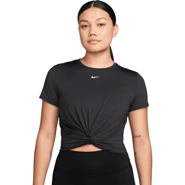 Tricou de dame Nike One Classic Twist Black/White, s.S