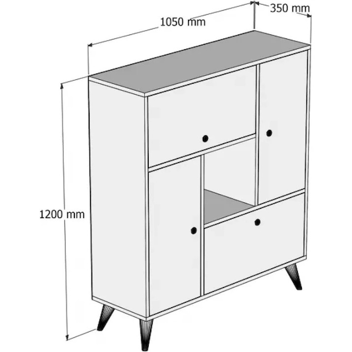 Dulăpior Trendy Hercules 3100 Walnut 105x120x35cm GTR006482