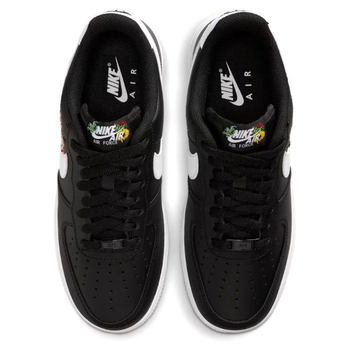 Кеды женские Nike Air Force 1 07 Premium Flowers Black/Metallic Gold/White, s.38.5