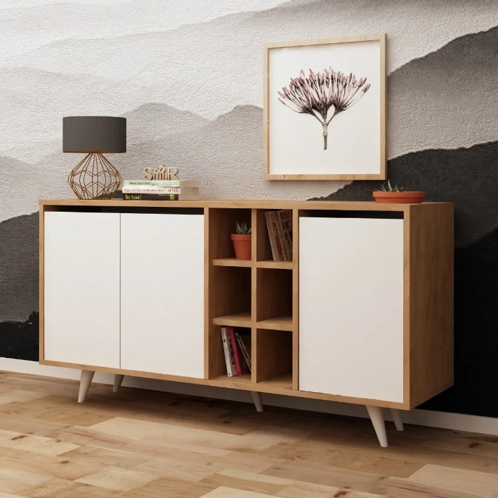 Dulăpior Trendy Seria Walnut/White 140x86x40cm GTR006274
