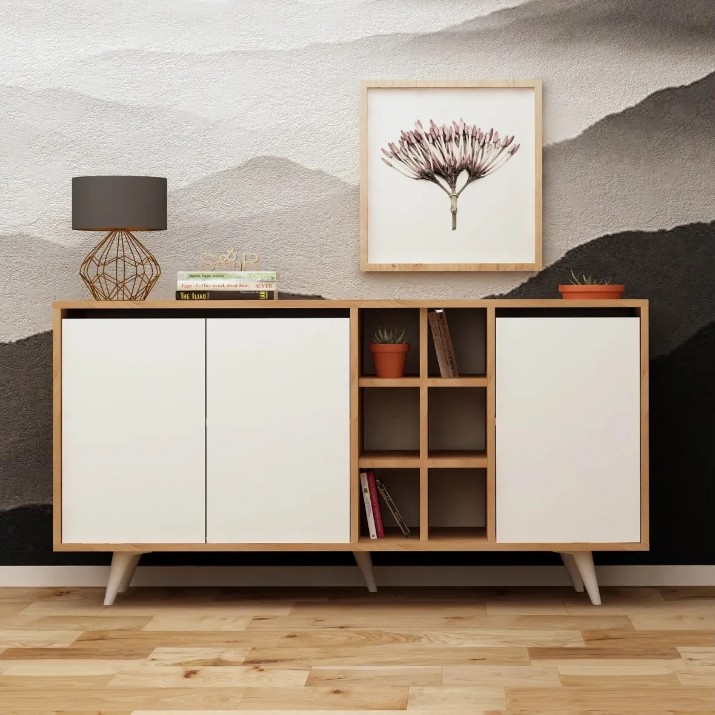 Dulăpior Trendy Seria Walnut/White 140x86x40cm GTR006274