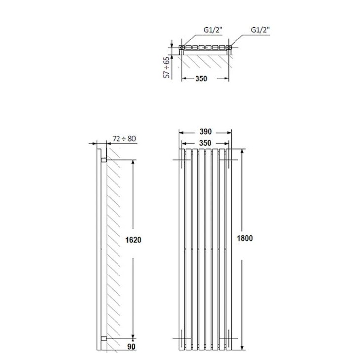 Uscător de prosoape Terma WGTRP180039KMBCSX