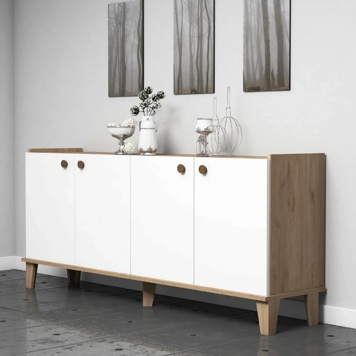 Dulăpior Trendy Sumer H3020 Oak/White 180x77.8x41cm GTR001128