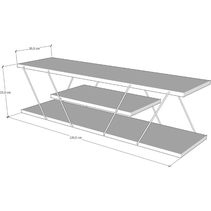 Comodă TV Trendy Canaz Antracit Grey 120x33x30cm