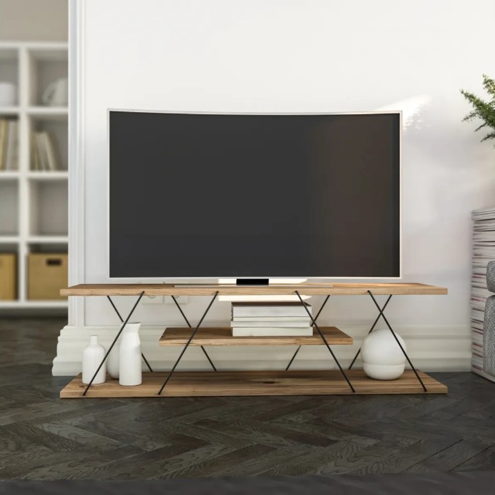 Comodă TV Trendy Canaz Black Walnut 120x33x30cm