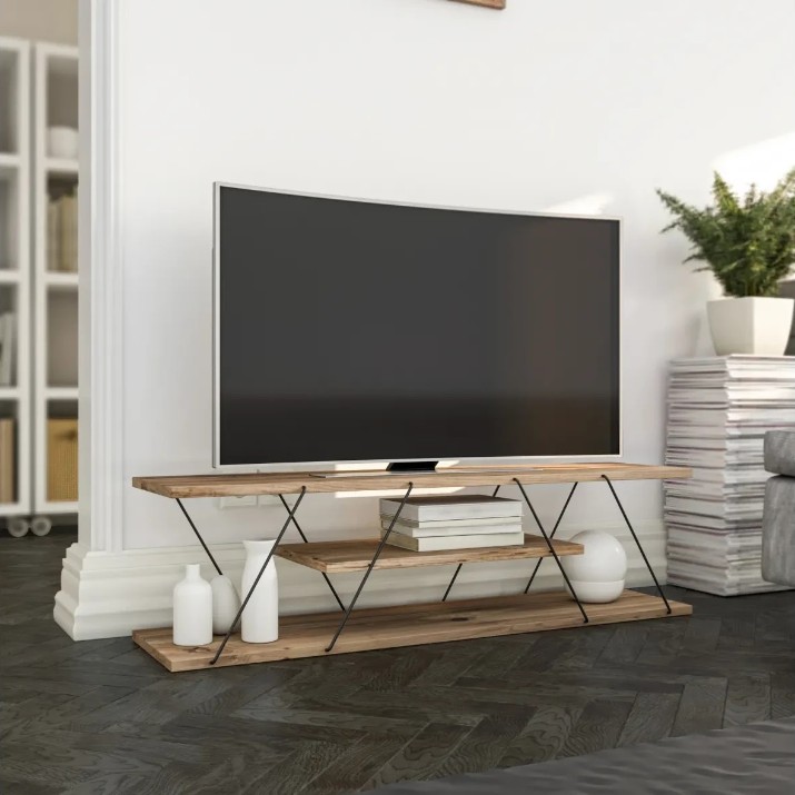 Comodă TV Trendy Canaz Black Walnut 120x33x30cm