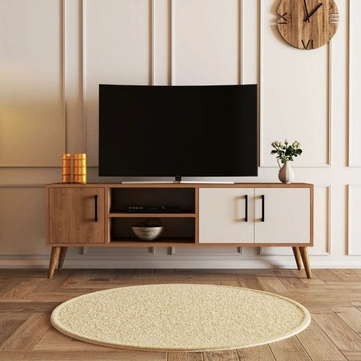Comodă TV Trendy Exxen 1584 White Oak 150x52x34cm