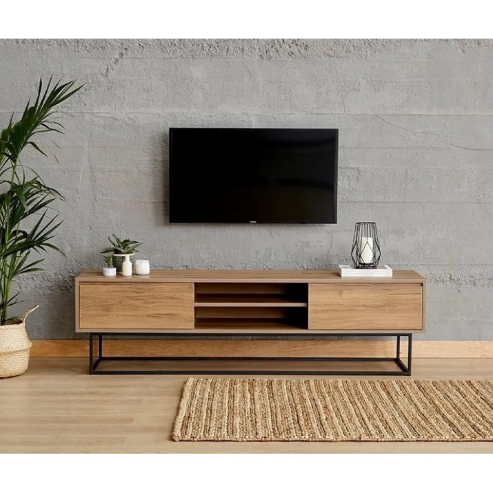 Comodă TV Trendy Laxus 180 Nuc Negru 180x50x40cm