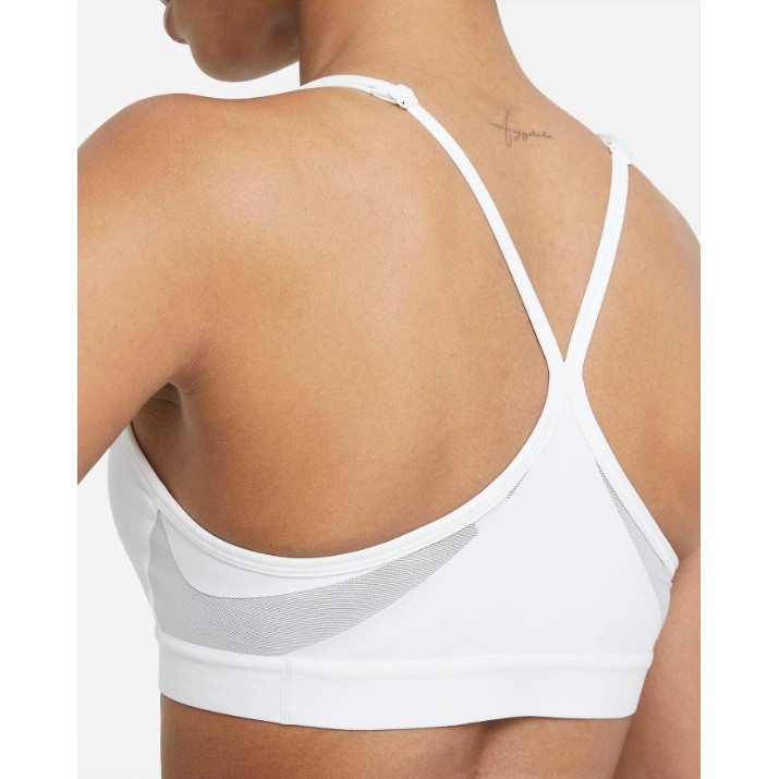 Bustieră Nike Indy Womens Light-Support White/Grey Fog/Particle Grey, s.L