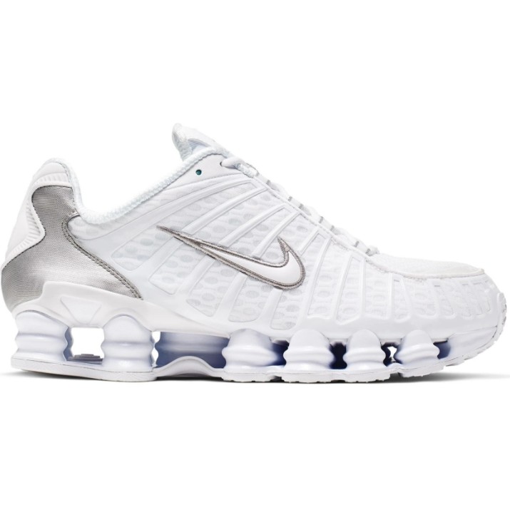 Кроссовки мужские Nike Shox Tl White/Metallic Silver/Max Orange, s.42.5