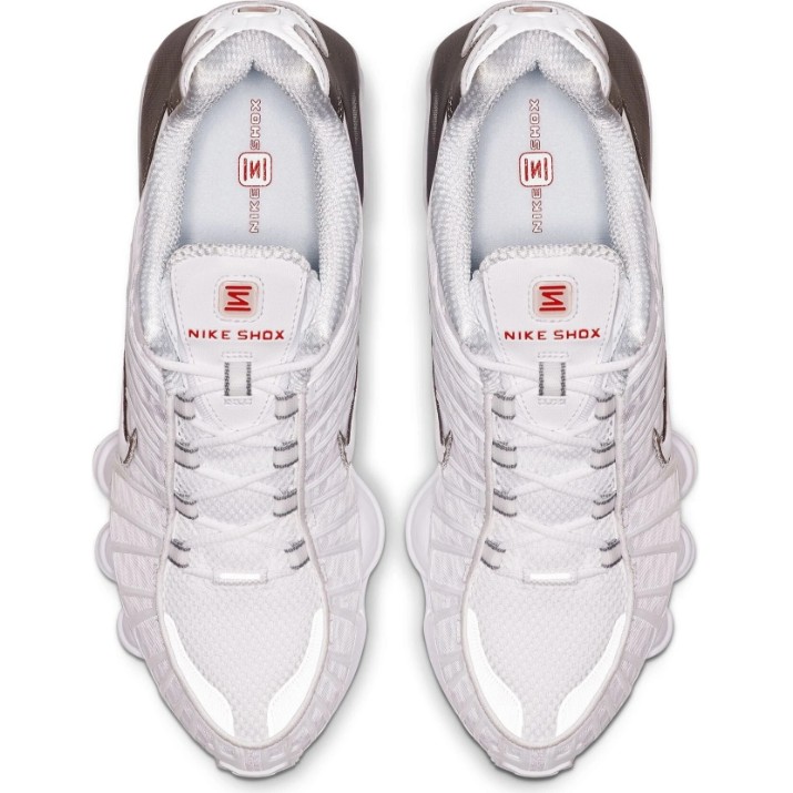Кроссовки мужские Nike Shox Tl White/Metallic Silver/Max Orange, s.42.5
