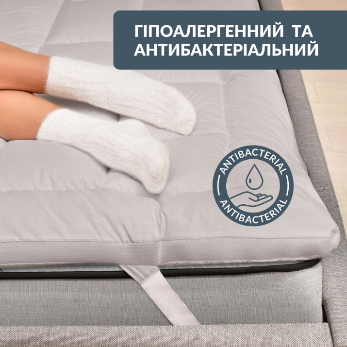 Наматрасник MobiCasa DOUBLE toper  160x200cm Grey